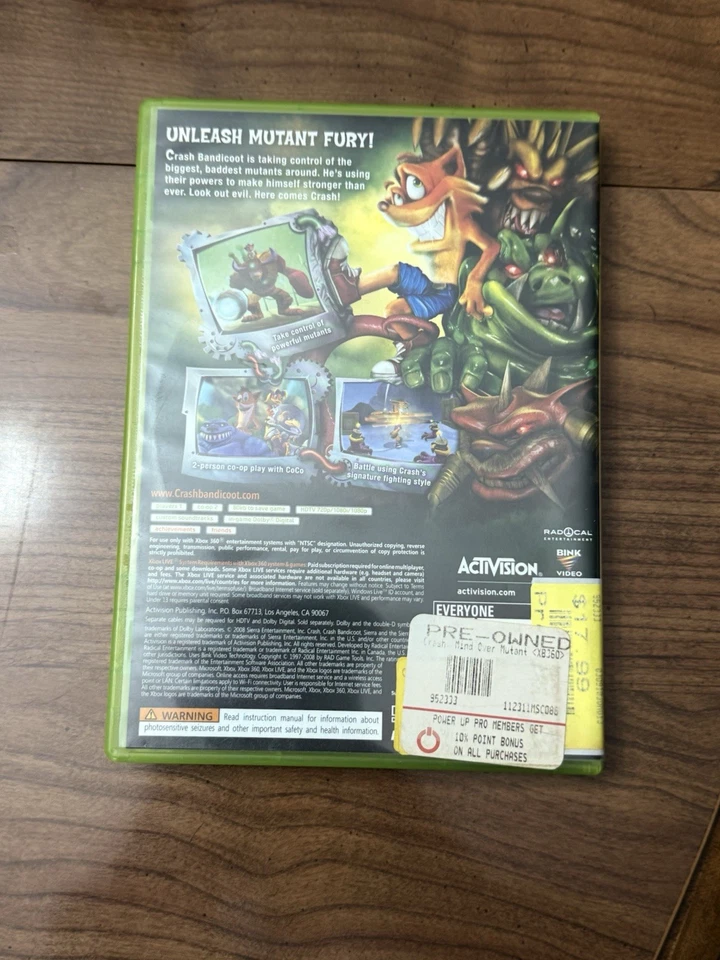 Crash Bandicoot: Mind over Mutant 🎮 Microsoft Xbox 360 🎮 Completo en Caja Foto 2 de 4