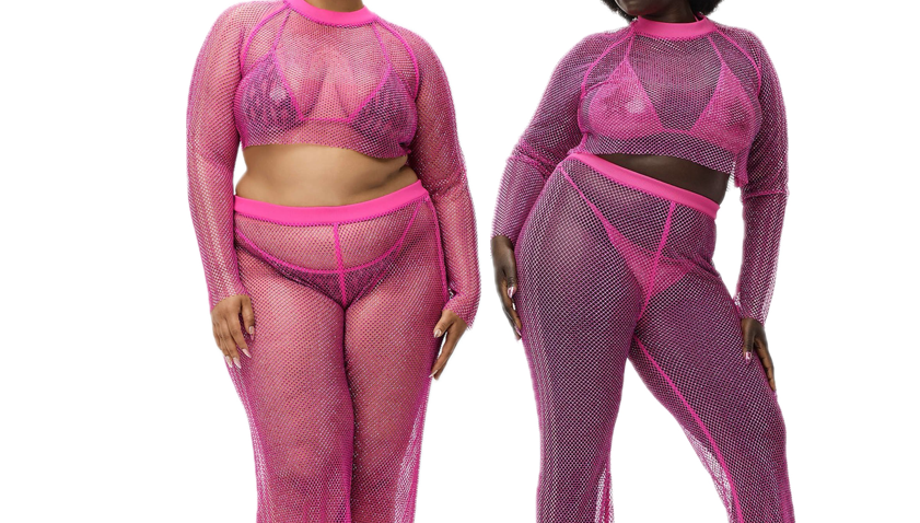 adidas Beyonce Tour Mesh Top Pink Barbie Crystal Shiny Women Large