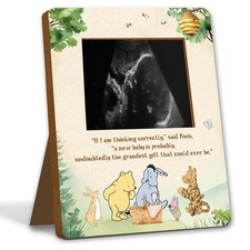 Winnie Pregnancy Milestone Keepsake  Ultrasound Picture 8 x 10 inches, White