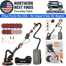 7.2A Electric Drywall Sander with Adjustable Speed & Dust Collection - Compact
