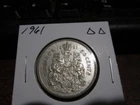1961 - Canada 50 cent  - Canadian silver half dollar -