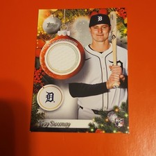 Topps 2025 Holiday #PR-TSW Trey Sweeney Detroit Tigers Rookie Relic