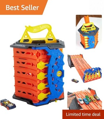 Compact & Fun Hot Wheels Roll Out Raceway with Fair Start   Ideal for Ages 4+