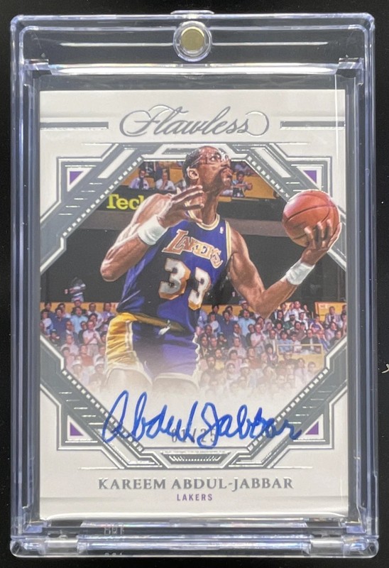 2022-23 Panini Flawless Finishes #FF-KAJ Kareem Abdul-Jabbar Autograph Auto /25