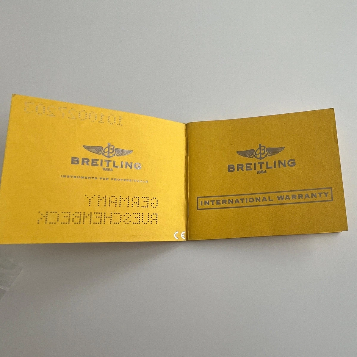 Folleto de certificado de garantía original Breitling A17360 Superocean certificado de garantía