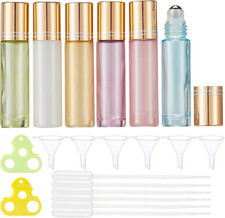 6Pcs Roller Ball Applicator, 10Ml Roll on Bottles for Essential Oils