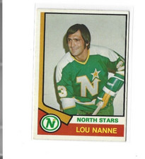 1974-75 O-Pee-Chee #325 Lou Nanne VG