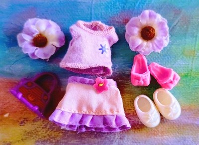 Kelly Small Doll Clothes *Mattel HTF Lavender Skirt Set + 2pr Shoes* TMI