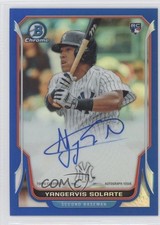 2014 Bowman Rookie Chrome Blue Refractor 5/150 Yangervis Solarte Auto 1h5
