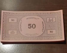 Monopoly Spielgeld alte DM Edition 50 Geldscheine 50 er Scheine gut erhalten