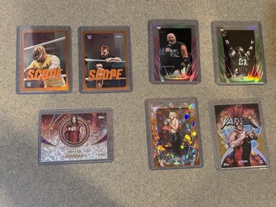 LOT OF 7 WWE NUMBERED CARDS:  MYSTERIO, SHEAMUS + MORE (ALL LISTED BELOW)