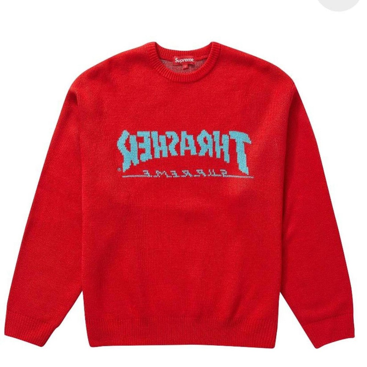 Supreme Thrasher Sweater Red | eBay