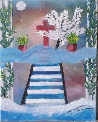 Ascend, Acrylic Painting - 16x20 Hand Painted Artwork on Canvas