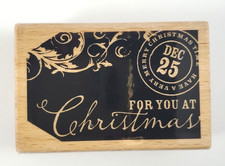 Hampton Art-Hot Fudge Studios Art-For You At Christmas-Wood Mounted Rubber Stamp