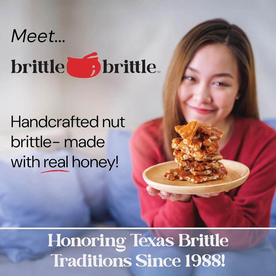 Caramelo quebradizo de maní, hecho a mano cacahuete antiguo quebradizo hecho con miel, todo Foto 3 de 4