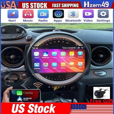 9'' Carplay Car Stereo Radio 64G Android 15 AHD For 2007-2014 Mini Cooper R56 R60