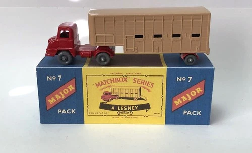 Vintage Lesney Matchbox Restored M7 Major Pack Cattle Truck,  Must Read Details,