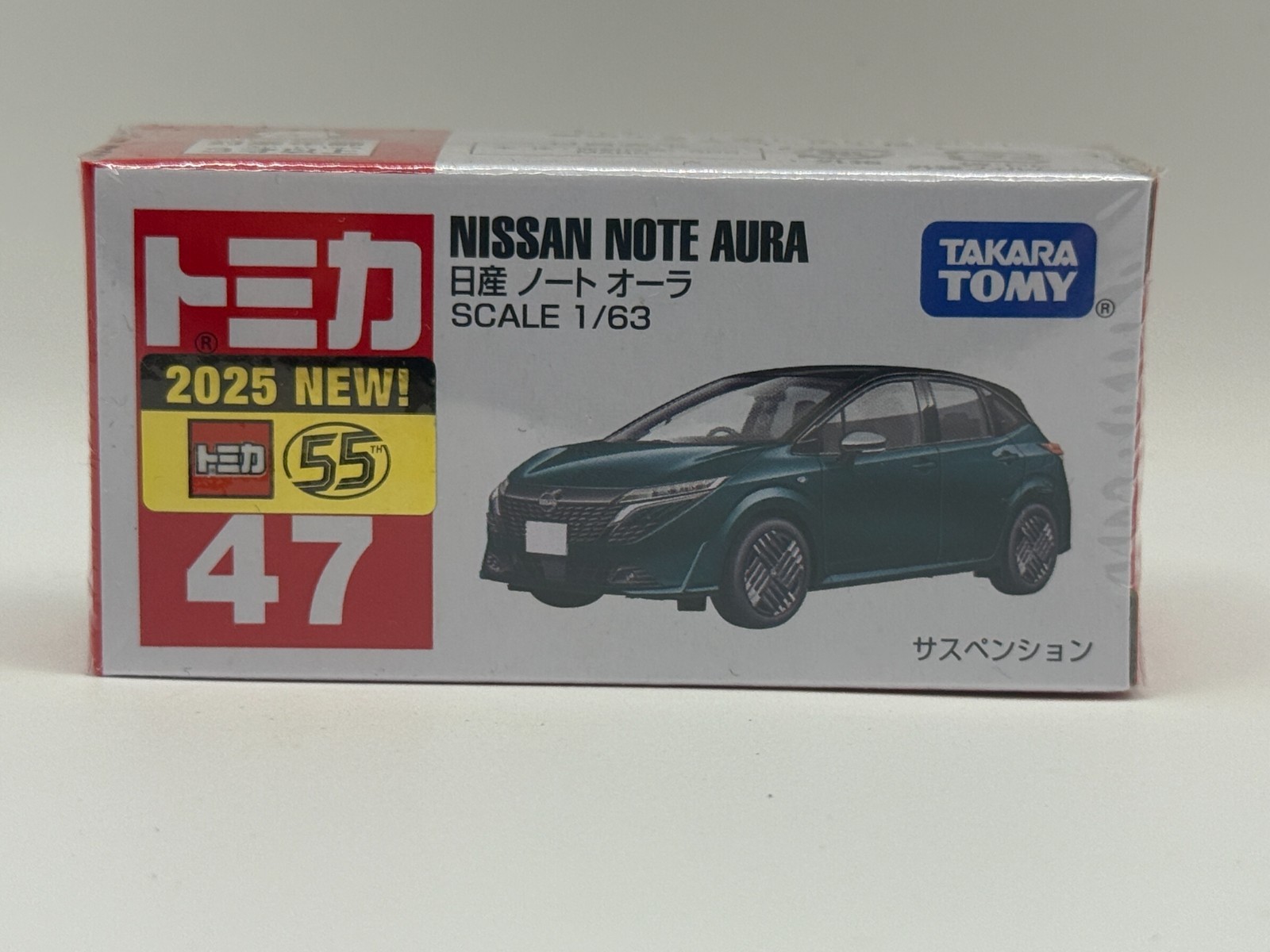 UK Stock - Tomica No.47 Nissan Note Aura JP ver. (Takara Tomy) (2025 New) Sealed