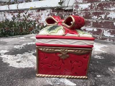 Fitz & Floyd Yuletide Traditions Lidded Trinket Box Exclusive Macy's