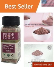 Himalayan Black Rock Salt Fine Grind, 4.8 oz - Elevate Your Cooking with 84+ ...
