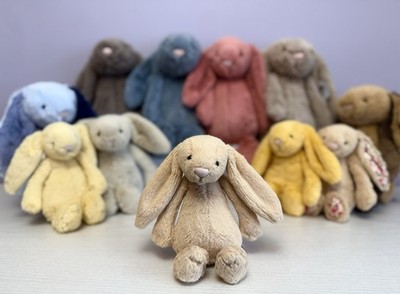 Jellycat sehr selten im Ruhestand kleiner schicker Honighase genähte Pfoten, hervorragender Zustand