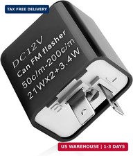 12V Speed Adjustable 2 Pin LED Flasher Relay, LED Light Blinker Relays Fix Hyper