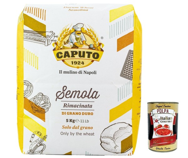Caputo - Hartweizengrieß - Semola Di Grano Duro Rimacinata 5 Kg + Polpa-image