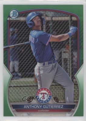 2023 Bowman Chrome Prospects Green Refractor 5/99 Anthony Gutierrez #BCP-166 0c6