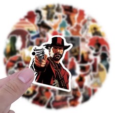 60PCS Red Dead Redemption 2 Stickers Decal Laptop, Scooter, Vinyl Stickers