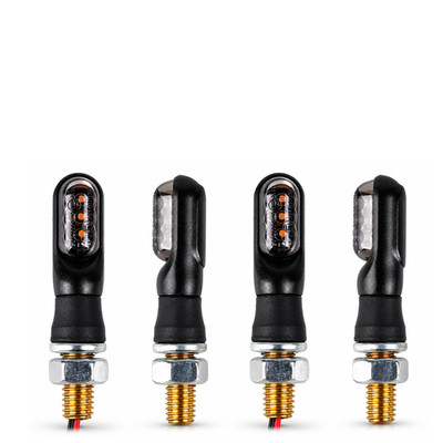 4x Straßenzugelassene Mini Blinker Motorrad E-geprüft 12V M8 universell