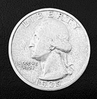 1935-S 25c SILVER Washington Quarter. Very Low 3.5m Mintage.   (R001)