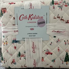 3pc Cath Kidston Cotton SNOW DAY CREAM Christ...