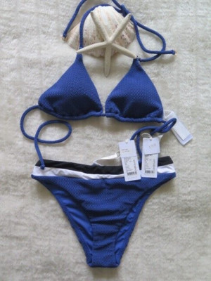 SALE Seafolly 12 Sea Dive Slide Tri &12 Slice Of Splice High Rise Pant Marine