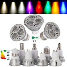 Dimmable GU10 MR16 E27 E14 B22 B15 LED Spot Light Bulb Colorful 3W 230V 12V Lamp