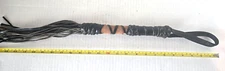 LEATHER FLOGGER WHIP HAND MADE HEAVY DUTY BLACK LEATHER LOT T