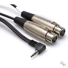 Hosa Technology CYX-401F Female Dual XLR to right angle 1/8" TRS 1 Foot