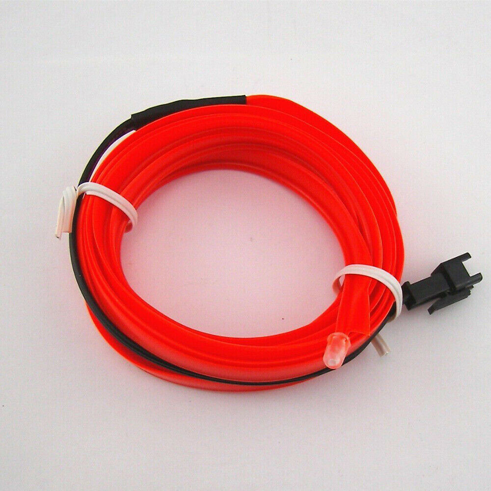 Red LED Car Interior Decorative Atmosphere Wire Strip Light Lamp Accessories 2m