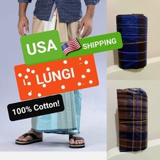 Cotton Lungi  Dhoti For Men Desi Lungi  Stitched Lungi 2 Pack 100 Cotton