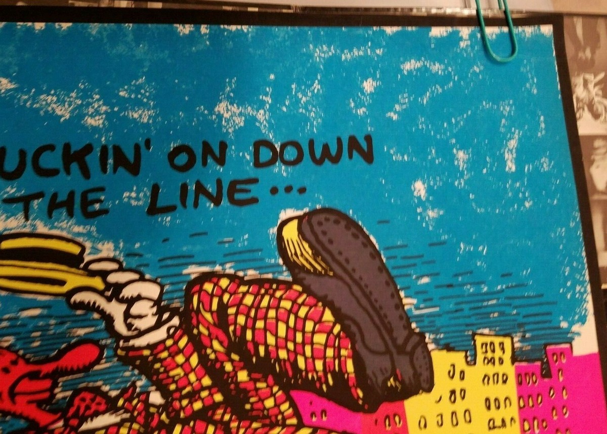 TRUCKIN ON DOWN THE LINE VINTAGE 1970's SILKSCREEN