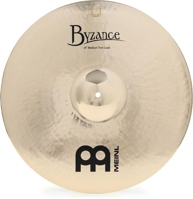 Meinl Cymbals Byzance Brilliant Medium Thin Crash Cymbal - 19 inch  