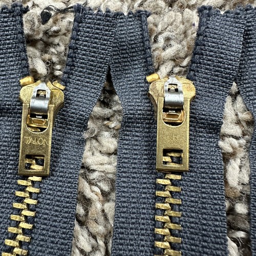 5 Lot Heavy Brass Talon Gray Closed End Metal Lock Zipper 11” USA Vintage 70s #5 - Picture 2 of 3
