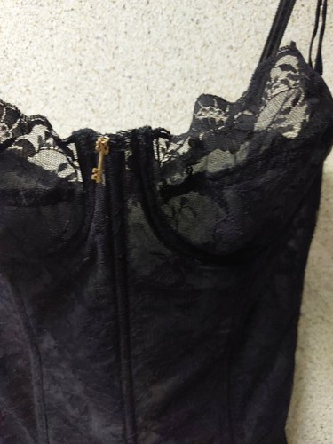 Escora Corsage Schwarz Gr 80C Spitze Nachtwäsche Reizwäsche Sexy wie neu - Bild 2 von 7