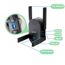 Dual Band 1200Mbps Wifi Long Range Extender Booster Repeater Signal Amplifier