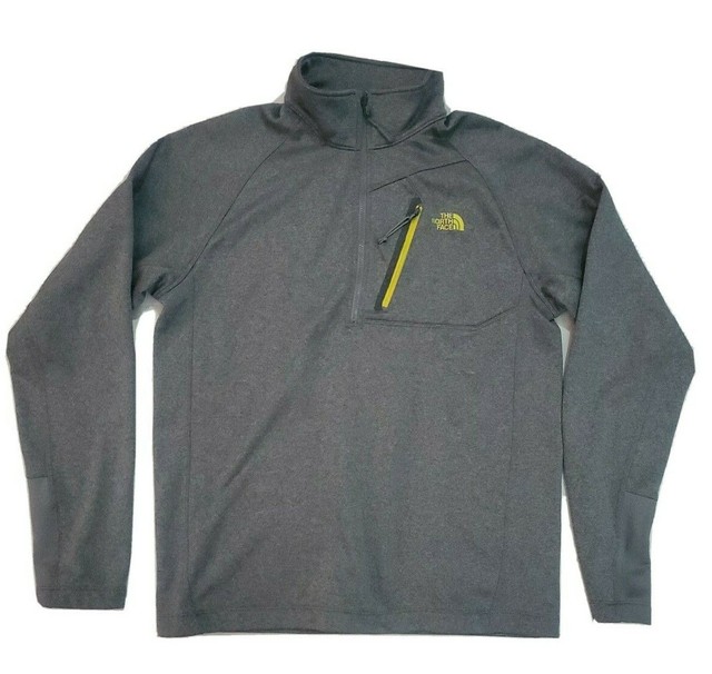 NORTH FACE Menâs 3/4 Zip Polyester Black Pullover Jacket Pocketed Medium | eBay