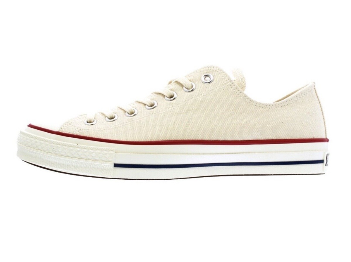 CONVERSE CANVAS AS J OX ホワイト 24.5 cm 新品 CONVERSE CANVAS ALL STAR J OX Made in JAPAN Sneakers Natural