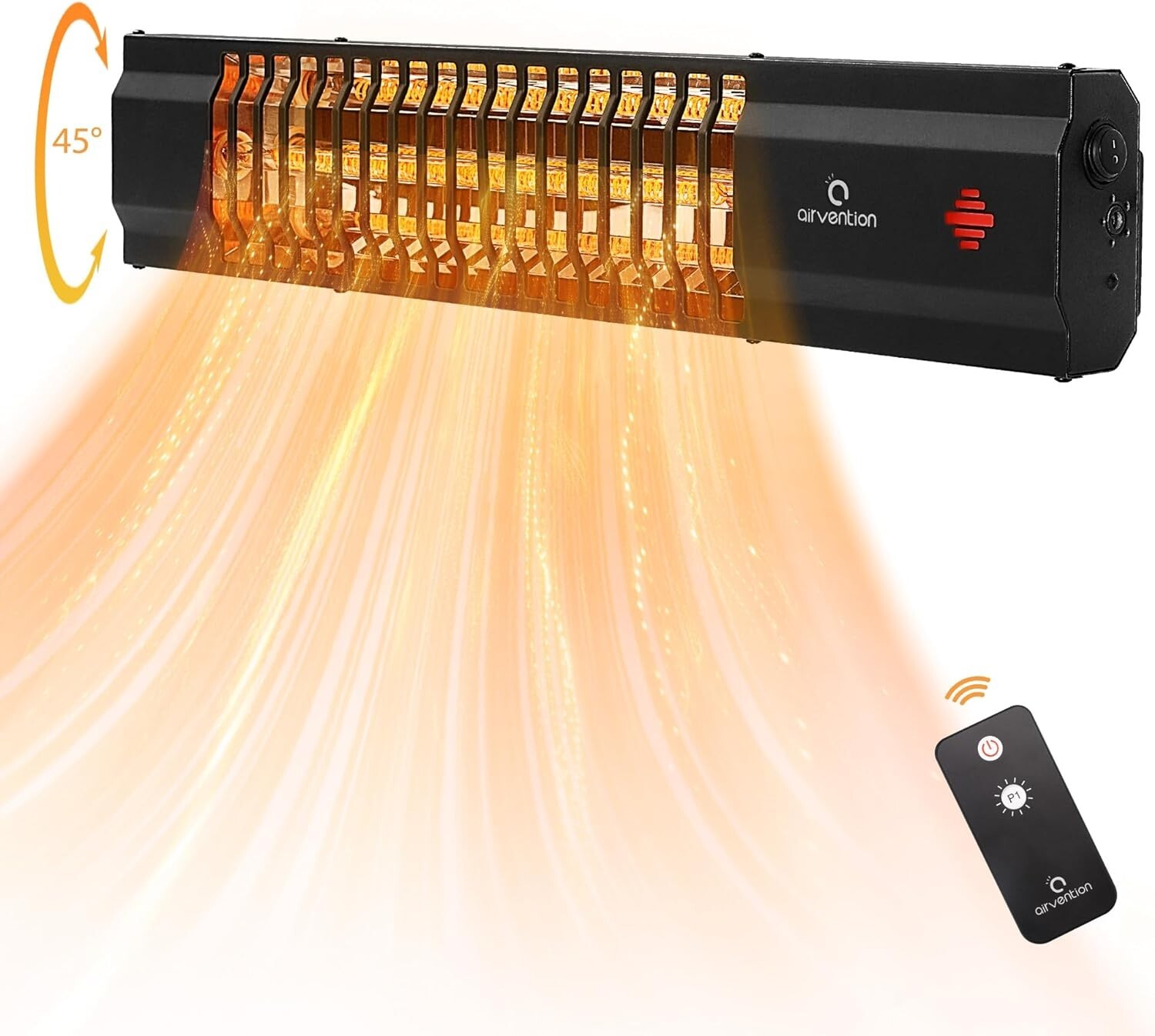 Heizstrahler Infrarot 2000W Terrasse Wärme-Strahler mit Fernbedienung Elektrisch