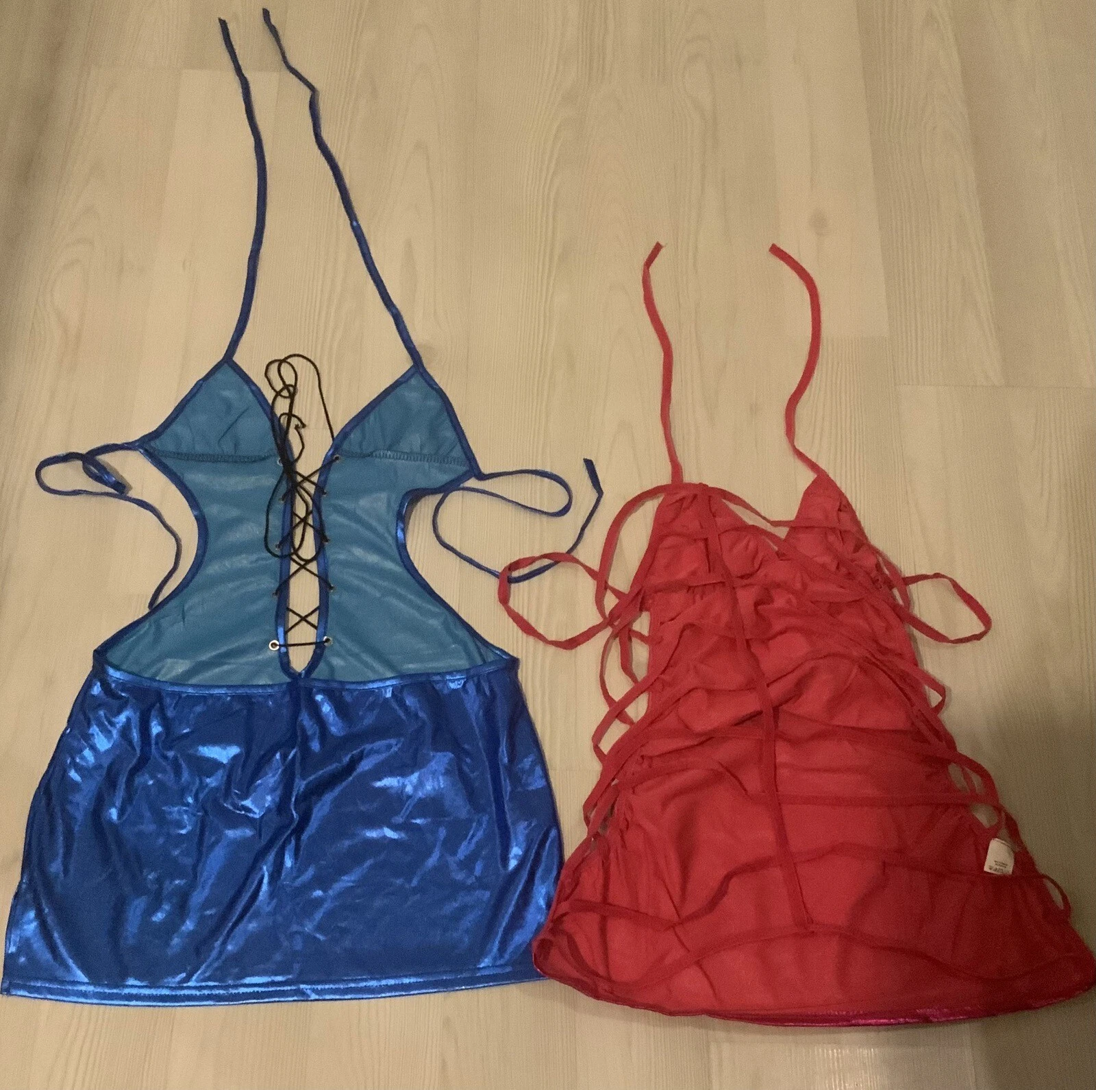 Mini abito aderente babydoll rosa caldo sexy San Valentino X2