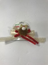 Christmas Hair Bow Clips Barrette Holiday Hair Festival Reindeer Gold Red