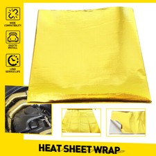 Gold Heat Barrier Reflect Sheet Self Adhesive High Temp Heat Shield Wrap Heat 1m