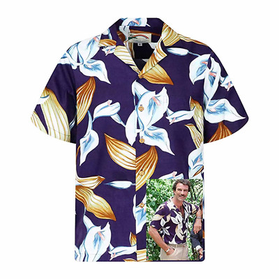 Paradise Found Original ''Calla Lily'' Hawaiian Shirt, Worn by Tom Selleck